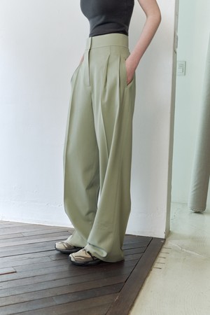 SPRING TUCK WIDE PANTS