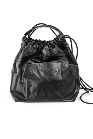 STRING POUCH BAG (BLACK)