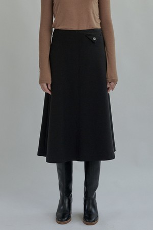 [22FW] POCKET DETAIL FLARED SKIRT black