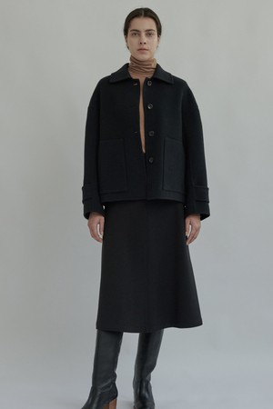 [22FW] HANDMADE WOOL COAT black