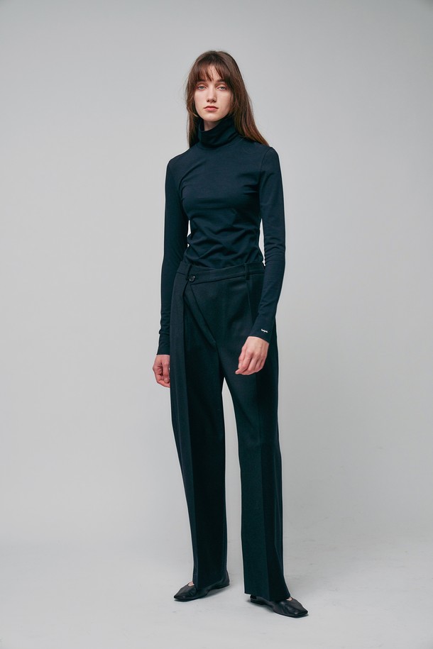 HEROINE - 롱/미디팬츠 - [20FW] Wrap Waist Tailored Wool Pants