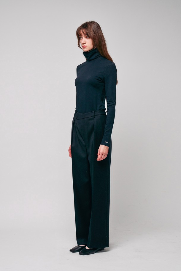 HEROINE - 롱/미디팬츠 - [20FW] Wrap Waist Tailored Wool Pants