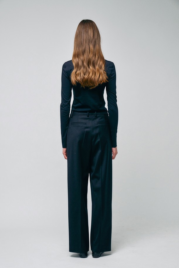 HEROINE - 롱/미디팬츠 - [20FW] Wrap Waist Tailored Wool Pants