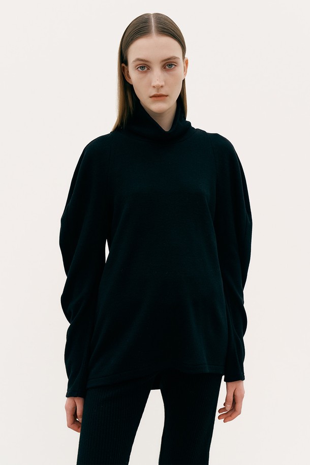 MAISON MARAIS - 긴소매 티셔츠 - [21FW] LA TULIPE WOOL JERSEY [BLACK]