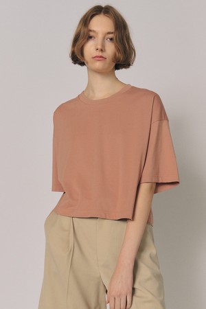 [21SS] CROP GIZA TOP [SALMON]