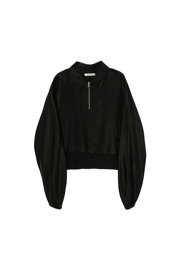 MAISON MARAIS - 블라우스 - [22SS] Aesthetic Zip-Up, Black