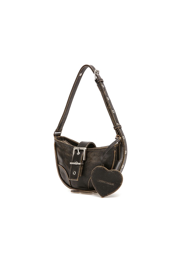 MAISON MARAIS - 숄더백 - MM Buckle Mini Hobo, Dark Brown