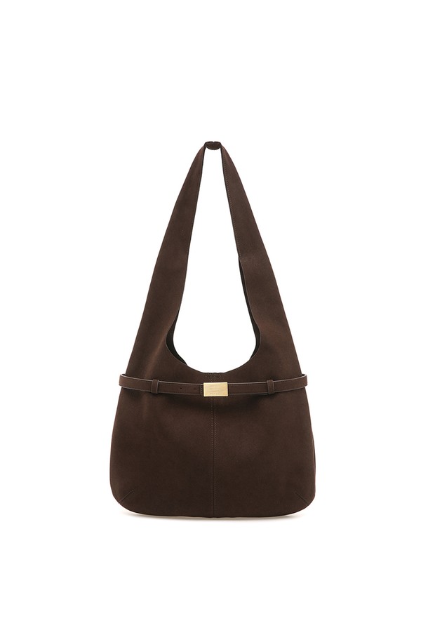 MAISON MARAIS - 토트백 - Belted Hobo Bag, Dark Brown