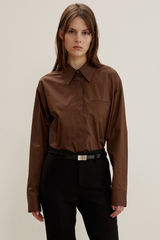 MAISON MARAIS - 셔츠 - Clean Cotton Shirts, Brown