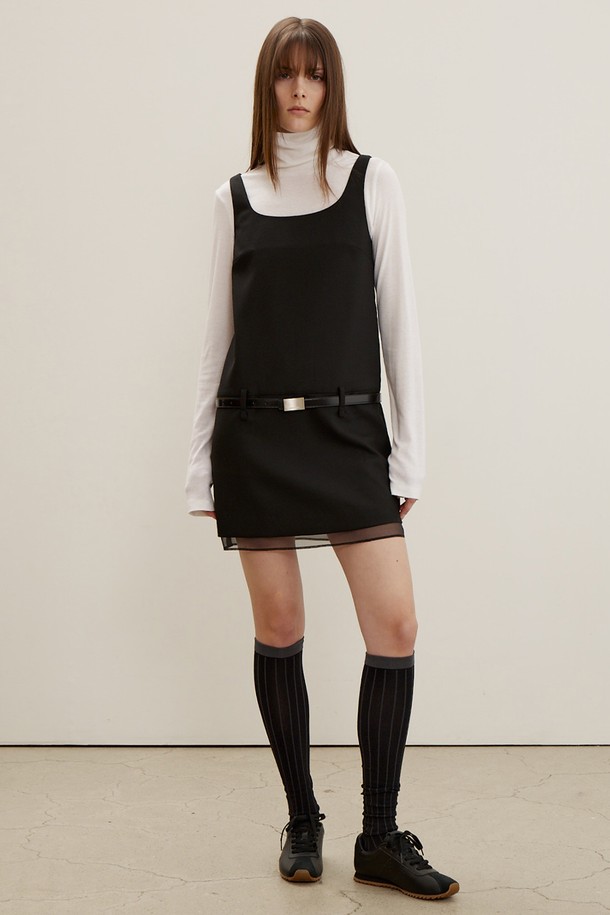 MAISON MARAIS - 민소매 원피스 - Sleeveless Mini Dress, Black