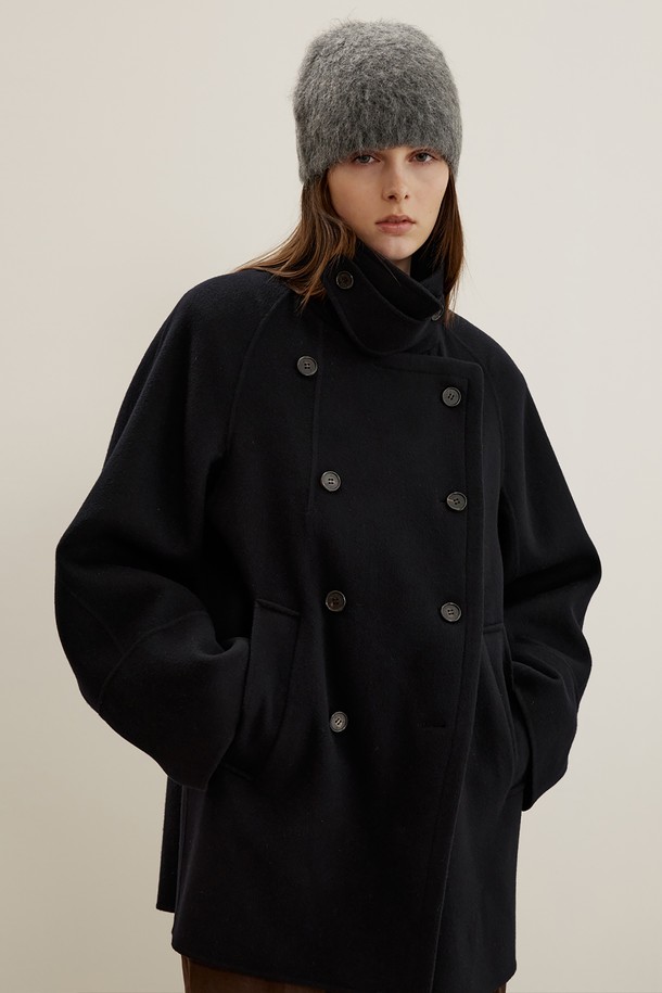 MAISON MARAIS - 코트 - No.2 Handmade Loose Peacoat, Dark Navy