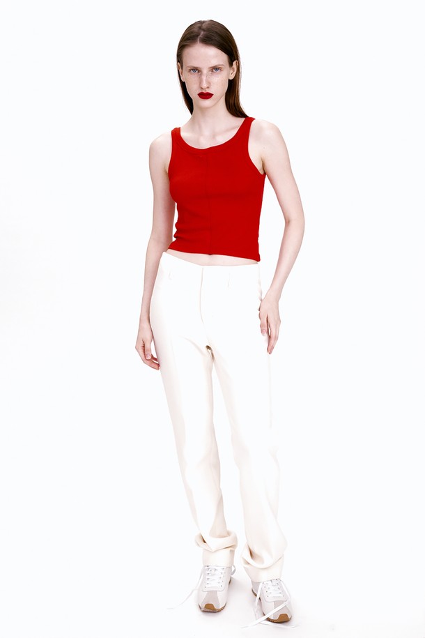 MAISON MARAIS - 롱/미디팬츠 - Extra-Warm Clean Trousers, Ivory