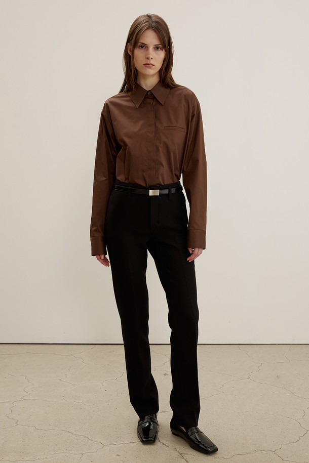 MAISON MARAIS - 롱/미디팬츠 - Extra-Warm Clean Trousers, Black