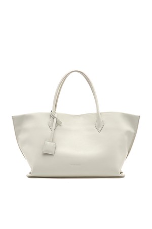 Cabas Leather Bag, Ivory