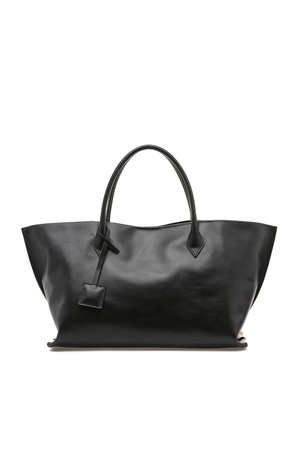 Cabas Leather Bag, Black