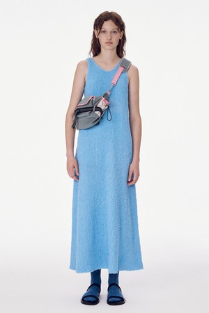 Boucle Maxi Dress, Blue