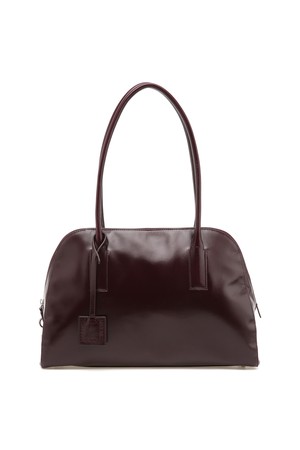 Bowling Bag In Leather, Wine