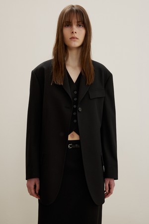 No.5 So Mannish Jacket, Black