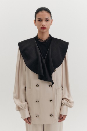 [S] 플루이드 카라 블라우스 - 2컬러