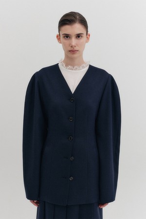 [S] 오버사이즈 아워글래스 자켓 - 네이비