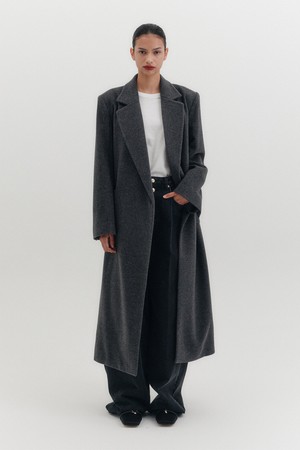 [E] 캐시미어 블렌드 벨티드 코트 - 그레이_B for Binding