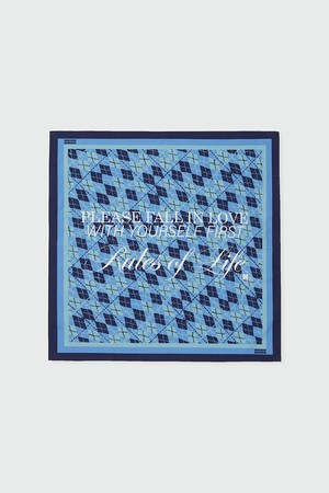 아가일 패턴 반다나 (55cm x 55cm) - 블루