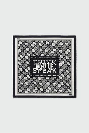 아가일 패턴 반다나 (55cm x 55cm) - 블랙