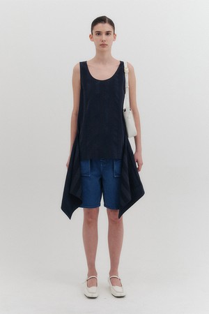 트랜스포머티브 슬리브리스 탑 - 네이비