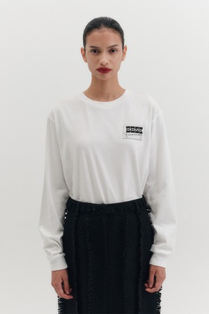 EENK 롱 슬리브 티셔츠 - 화이트
