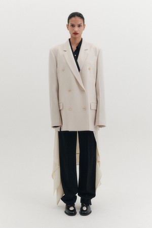 트랜스포머블 더블 브레스티드 블레이저 - 아이보리