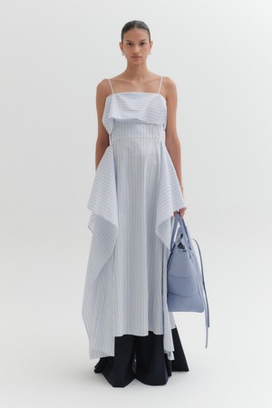 레이어드 맥시 드레스 - 스카이 블루