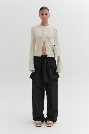 레이어드 팬츠 - 블랙