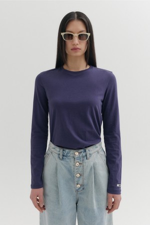 롱 슬리브 티셔츠 - 네이비