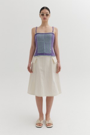 포켓 에이라인 스커트 - 아이보리