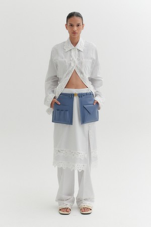 레이스 트림 팬츠 - 아이보리