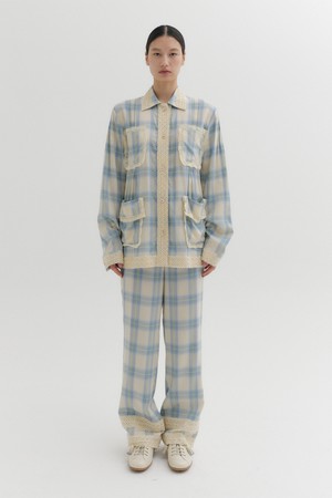 레이스 트림 팬츠 - 멀티