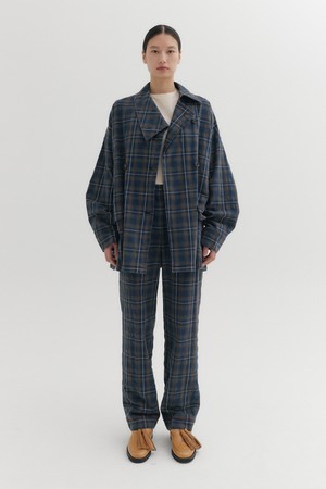 체크 팬츠 - 멀티