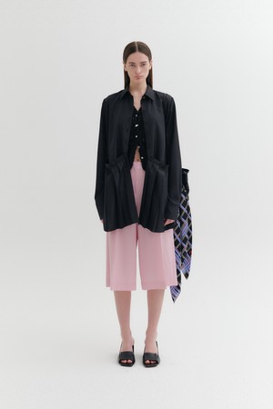 테일러드 미디 팬츠 - 핑크