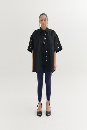 슬림핏 레깅스 - 네이비