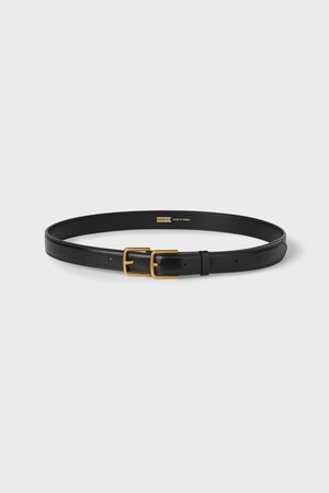 클래식 더블 버클 벨트 - 블랙