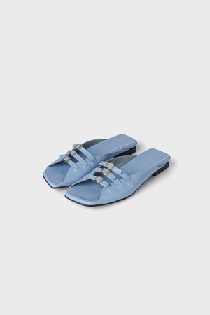 트리플 버클 스퀘어 플랫 - 스카이 블루