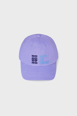 로고 자수 포인트 캡 - 퍼플