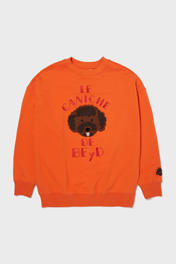  베이드 여성 초코 맨투맨_ORANGE