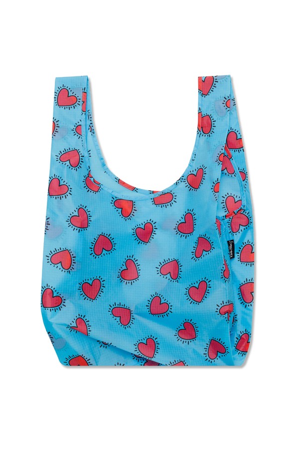 BAGGU - 키친ACC - [바쿠백] 휴대용 장바구니 접이식 시장가방 Keith Haring Hearts