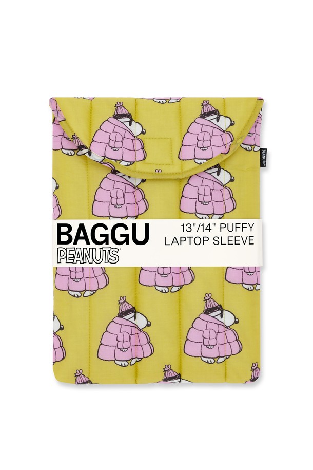 BAGGU - 스마트기기/ ACC - [바쿠백] 노트북 파우치 13인치 Puffer Snoopy Pink