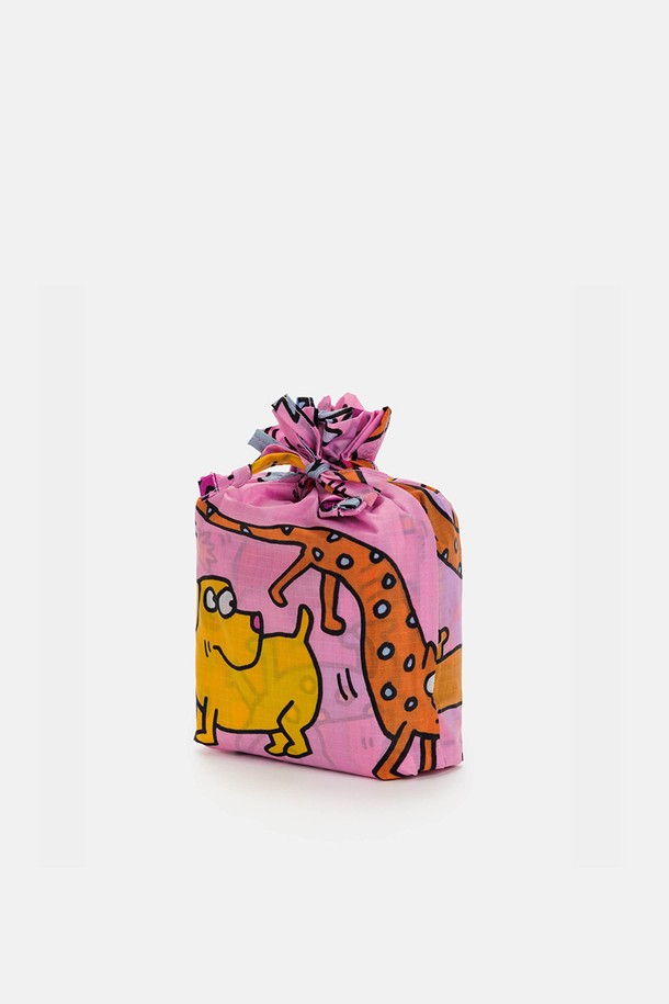 BAGGU - 키친ACC - [바쿠백] 휴대용 장바구니 접이식 시장가방 Keith Haring 3종 세트
