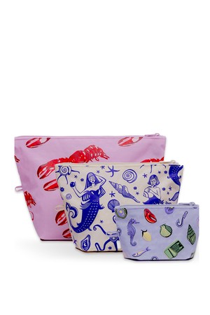 [바쿠백] 고 파우치 3size 세트 Sea Creatures