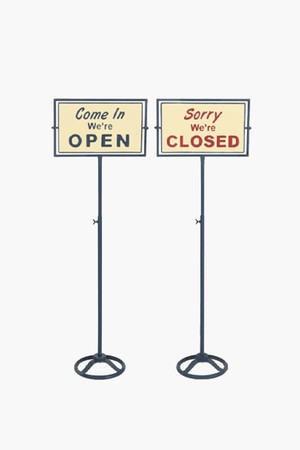 [덜튼] 빈티지 철제 오픈클로즈 영업중 야외 입간판