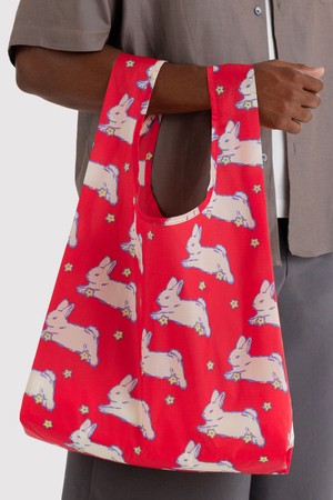 [바쿠백] 휴대용 장바구니 접이식 시장가방 Bunnies