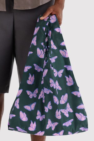 [바쿠백] 휴대용 장바구니 접이식 시장가방 Butterflies